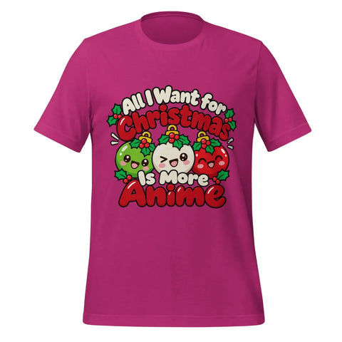 All I Want for Christmas Is More Anime T-Shirt - Cute Anime Christmas Tee - Image 21