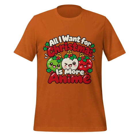 All I Want for Christmas Is More Anime T-Shirt - Cute Anime Christmas Tee - Image 29