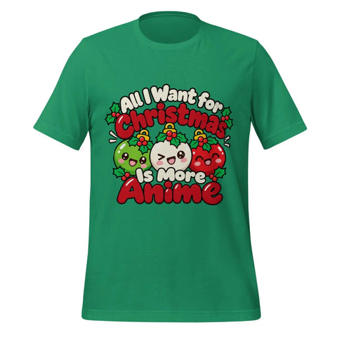 All I Want for Christmas Is More Anime T-Shirt - Cute Anime Christmas Tee - Image 33