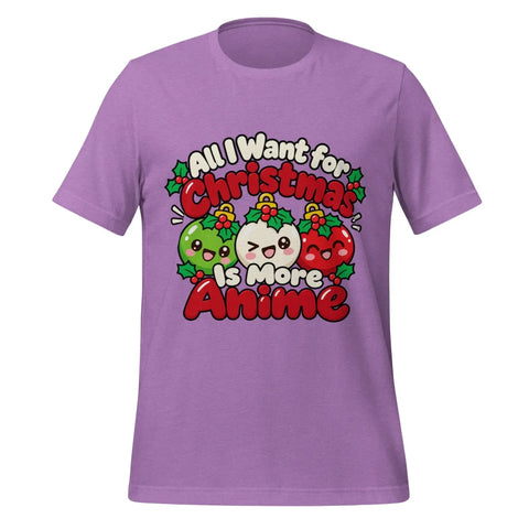 All I Want for Christmas Is More Anime T-Shirt - Cute Anime Christmas Tee - Image 37