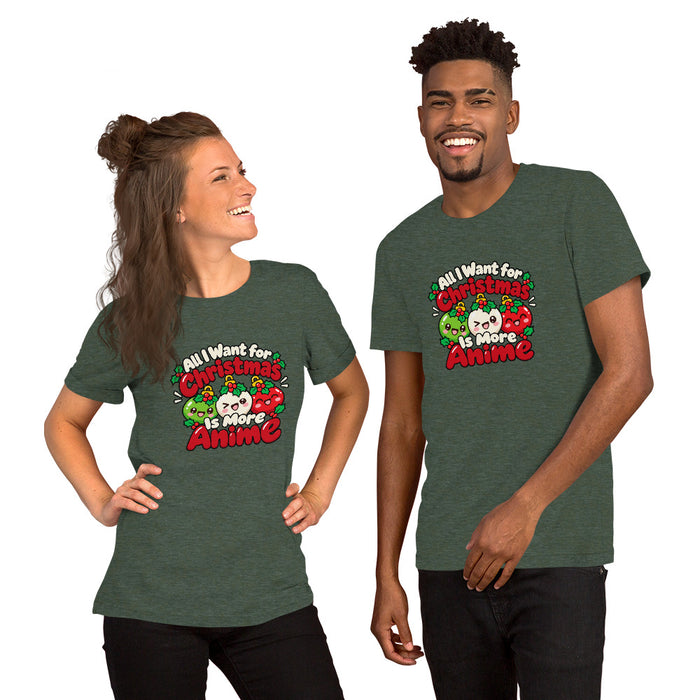 All I Want for Christmas Is More Anime T-Shirt - Funny Gag Gift Anime Christmas Tee