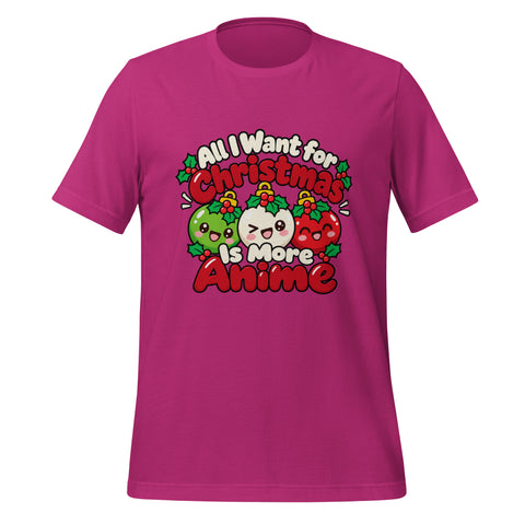 All I Want for Christmas Is More Anime T-Shirt - Funny Gag Gift Anime graphic tee - Image 13