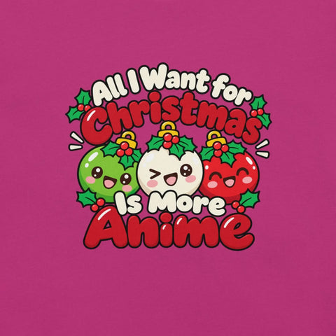 All I Want for Christmas Is More Anime T-Shirt - Funny Gag Gift Anime graphic tee - Image 14