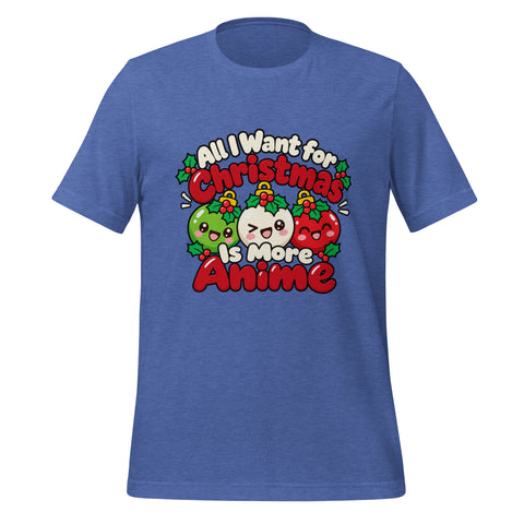 All I Want for Christmas Is More Anime T-Shirt - Funny Gag Gift Anime graphic tee - Image 17