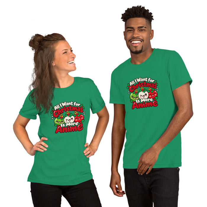 All I Want for Christmas Is More Anime T-Shirt - Funny Gag Gift Anime Christmas Tee