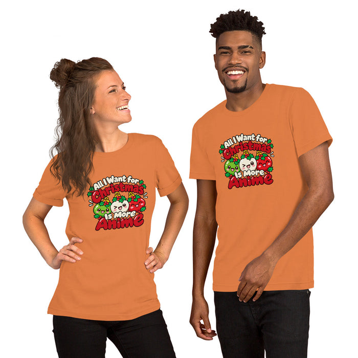 All I Want for Christmas Is More Anime T-Shirt - Funny Gag Gift Anime Christmas Tee