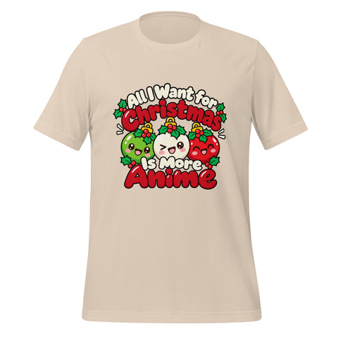 All I Want for Christmas Is More Anime T-Shirt - Funny Gag Gift Anime graphic tee - Image 33