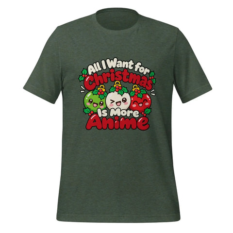 All I Want for Christmas Is More Anime T-Shirt - Funny Gag Gift Anime graphic tee - Image 9