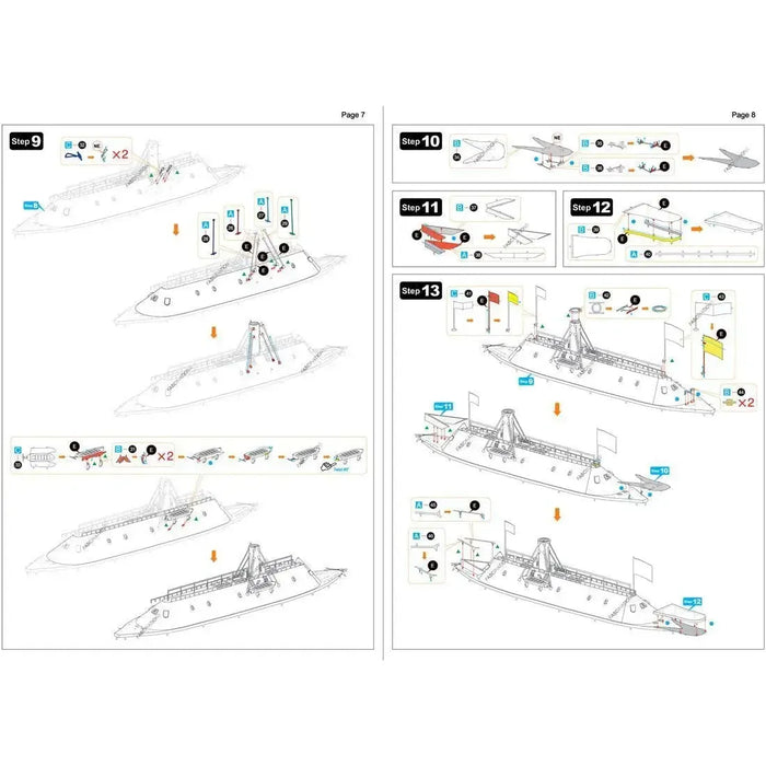 American Civil War [Battle of the Ironclads] - Monitor & Merrimack Ship Figures Model Kit Set (Steel, Challenging Difficulty) - Fascinations - Metal Earth Premium Series