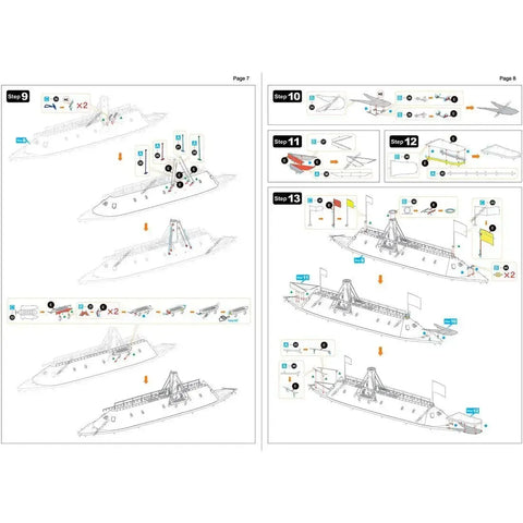 American Civil War [Battle of the Ironclads] - Monitor & Merrimack Ship Figures Model Kit Set (Steel, Challenging Difficulty) - Fascinations - Metal Earth Premium Series