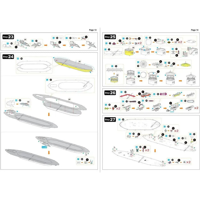 American Civil War [Battle of the Ironclads] - Monitor & Merrimack Ship Figures Model Kit Set (Steel, Challenging Difficulty) - Fascinations - Metal Earth Premium Series