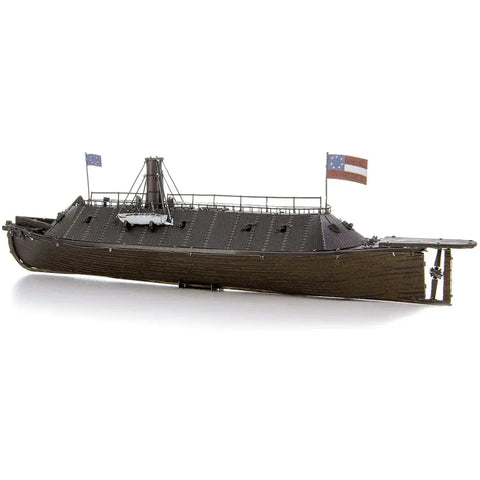 American Civil War [Battle of the Ironclads] - Monitor & Merrimack Ship Figures Model Kit Set (Steel, Challenging Difficulty) - Fascinations - Metal Earth Premium Series