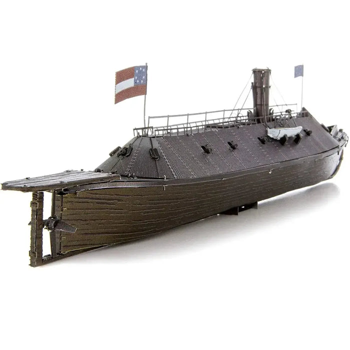 American Civil War [Battle of the Ironclads] - Monitor & Merrimack Ship Figures Model Kit Set (Steel, Challenging Difficulty) - Fascinations - Metal Earth Premium Series