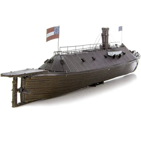 American Civil War [Battle of the Ironclads] - Monitor & Merrimack Ship Figures Model Kit Set (Steel, Challenging Difficulty) - Fascinations - Metal Earth Premium Series