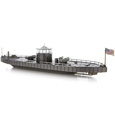 American Civil War [Battle of the Ironclads] - Monitor & Merrimack Ship Figures Model Kit Set (Steel, Challenging Difficulty) - Fascinations - Metal Earth Premium Series
