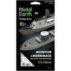 American Civil War [Battle of the Ironclads] - Monitor & Merrimack Ship Figures Model Kit Set (Steel, Challenging Difficulty) - Fascinations - Metal Earth Premium Series