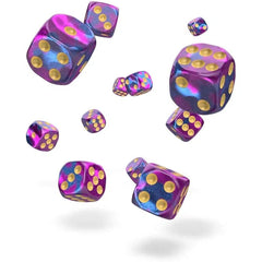 Amethyst D6 Dice Set (36 Dice, 12mm, Purple & Blue) - Oakie Doakie Dice