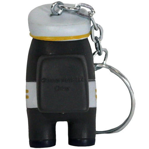 Among Us - Black Crewmate with Captain Hat Rare Figural Keychain (2") - PMI Kids World - Series 2 - (2022)