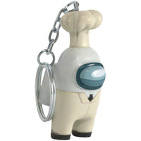 Among Us - White Crewmate with Chef Hat Figural Keychain (2") - PMI Kids Worl...- Image 4