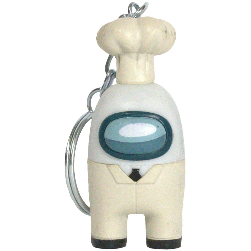 Among Us - White Crewmate with Chef Hat Figural Keychain (2