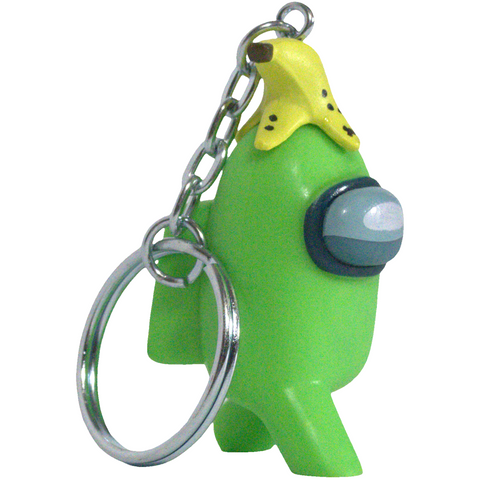 Among Us - Green Crewmate with Banana Hat Figural Keychain (2