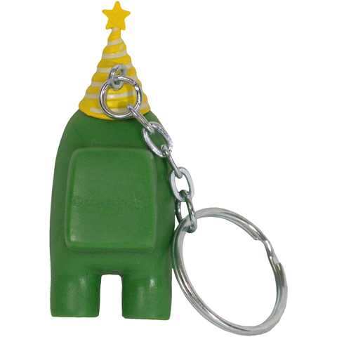 Among Us - Green Crewmate with Party Hat Figural Keychain (2