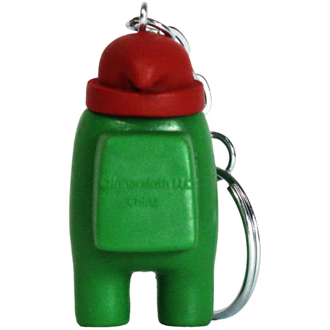 Among Us - Green Crewmate with Red Beanie Figural Keychain (2