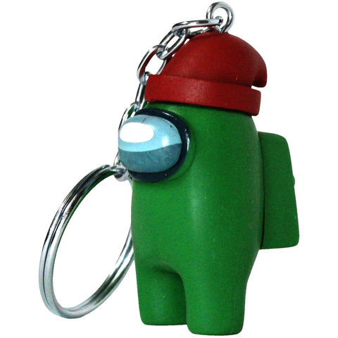 Among Us - Green Crewmate with Red Beanie Figural Keychain (2