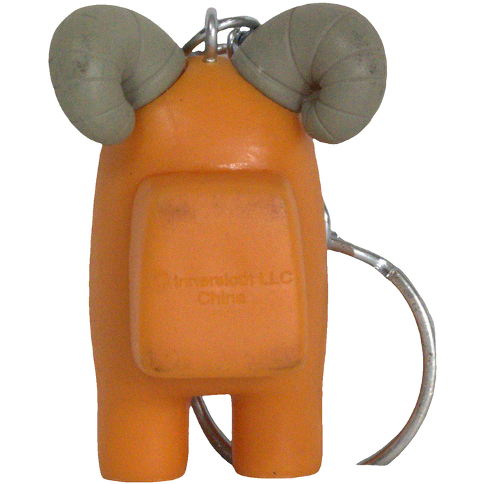 Among Us - Orange Crewmate with Ram Horns Figural Keychain (2") - PMI Kids World - Series 2 - (2022)