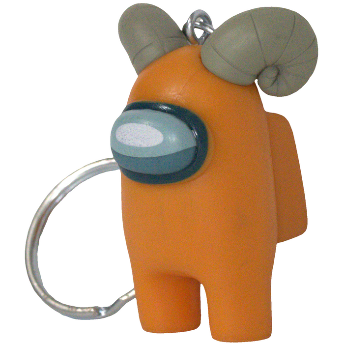 Among Us - Orange Crewmate with Ram Horns Figural Keychain (2") - PMI Kids World - Series 2 - (2022)