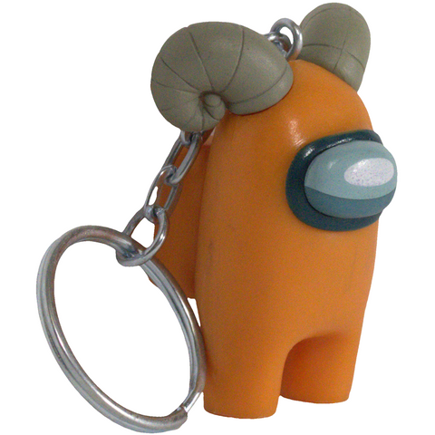 Among Us - Orange Crewmate with Ram Horns Figural Keychain (2