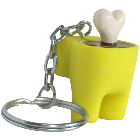 Among Us - Yellow Dead Crewmate with Bone Figural Keychain (1.5