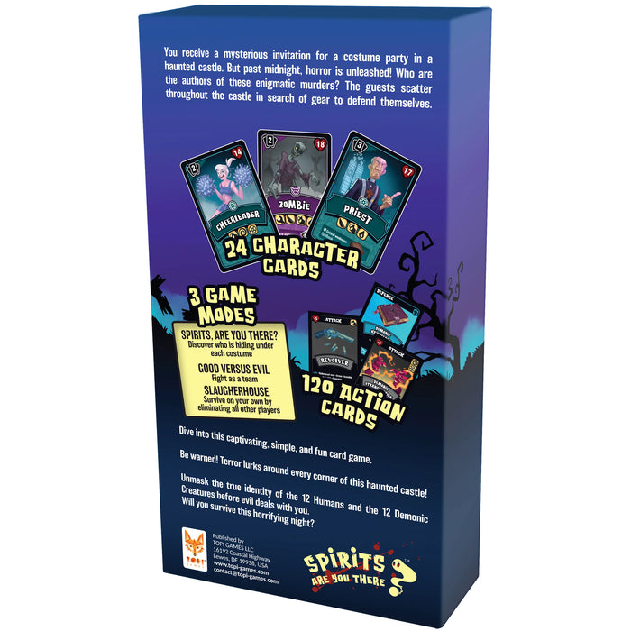 Are You There, Spirit? - Unmask Identities, Survive the Haunted Night, and Face Off in 3 Game Modes | Strategy, Deduction, and Survival for 2-8 Players | Ages 10+ | Family Card Game - ABYstyle USA | TGF18015