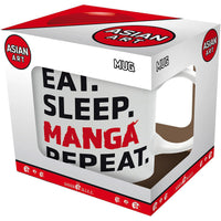 Asian Art - Eat. Sleep. Manga. Repeat. Mug (Ceramic, 11 Oz.) - The Good Gift