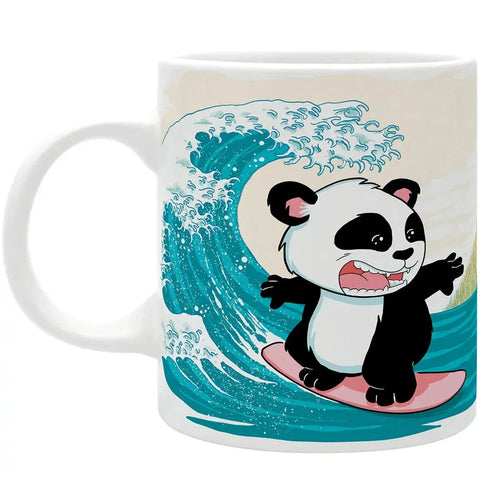 Asian Art - The Great Wave off Kanagawa Surfing Panda Mug (Ceramic, 11 oz.) - ABYstyle