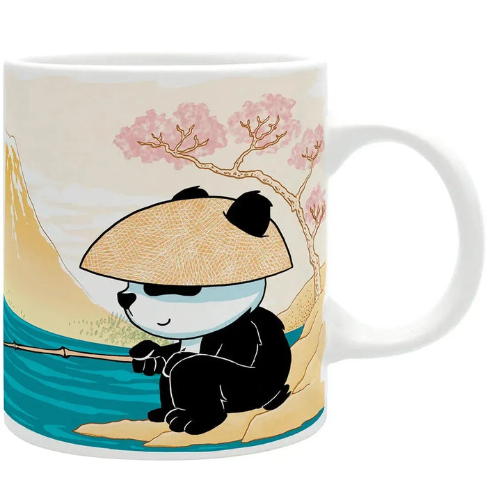 Asian Art - The Great Wave off Kanagawa Surfing Panda Mug (Ceramic, 11 oz.) - ABYstyle