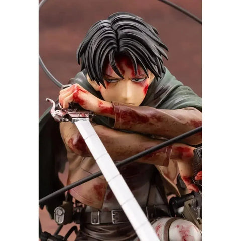 Attack on Titan - Bloody Levi Ackerman Statue Figure (1:7 Scale) - Kotobukiya - ArtFX J Series (Fortitude Version)