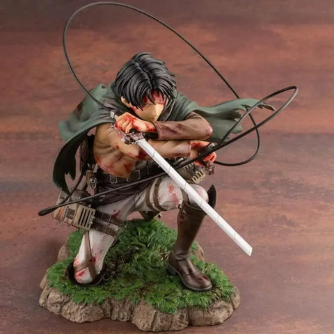 Attack on Titan - Bloody Levi Ackerman Statue Figure (1:7 Scale) - Kotobukiya - ArtFX J Series (Fortitude Version)