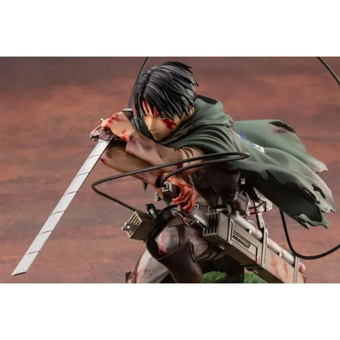 Attack on Titan - Bloody Levi Ackerman Statue Figure (1:7 Scale) - Kotobukiya - ArtFX J Series (Fortitude Version)