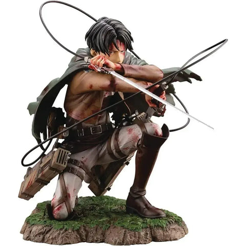 Attack on Titan - Bloody Levi Ackerman Statue Figure (1:7 Scale) - Kotobukiya - ArtFX J Series (Fortitude Version)
