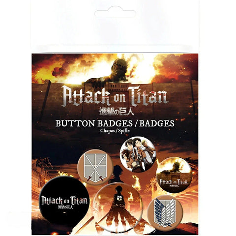 Attack on Titan - Characters & Symbols Pin Badge Pack - ABYstyle
