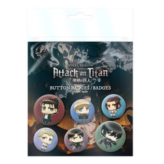 Attack on Titan - Chibi Characters Pin Badge Pack - ABYstyle