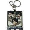 Attack on Titan - Chibi Levi, Eren & Mikasa Keychain (2.5