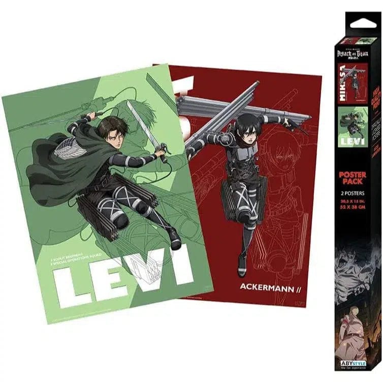 Attack on Titan - Levi & Mikasa Boxed Poster Set (20.5