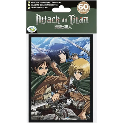 Attack on Titan - Main Trio Art Protective Card Sleeves (60 Count, Japanese Size: 59x86mm) - Japanime Games - Player's Choice Game Accessories Series