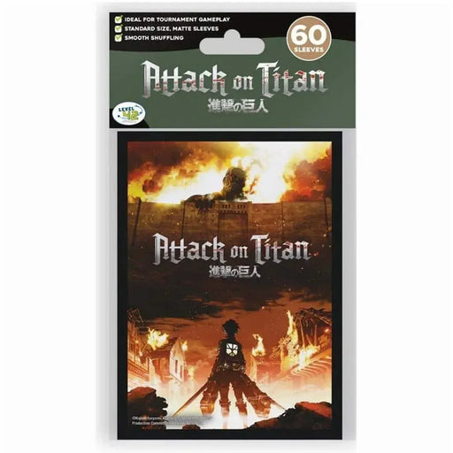 Attack on Titan - The Wall Art Protective Card Sleeves (60 Count, Standard Size) - Japanime Games - Player's Choice Game Accessories Series