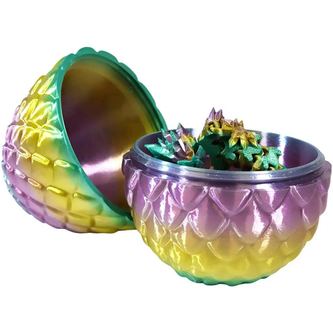 Aurora Prism Dragon Hatchling Toy Figure with Egg (3D Printed) - Wonderland Workshop - Image 5