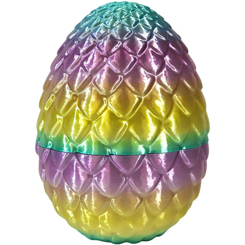 Aurora Prism Dragon Hatchling Toy Figure with Egg (3D Printed) - Wonderland Workshop - Image 6
