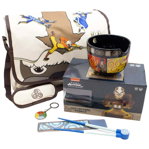 Avatar: The Last Airbender - Collector's Bundle Gift Box Set - Culturefly - Messenger Bag, Keychain, Ramen Bowl, Chopsticks