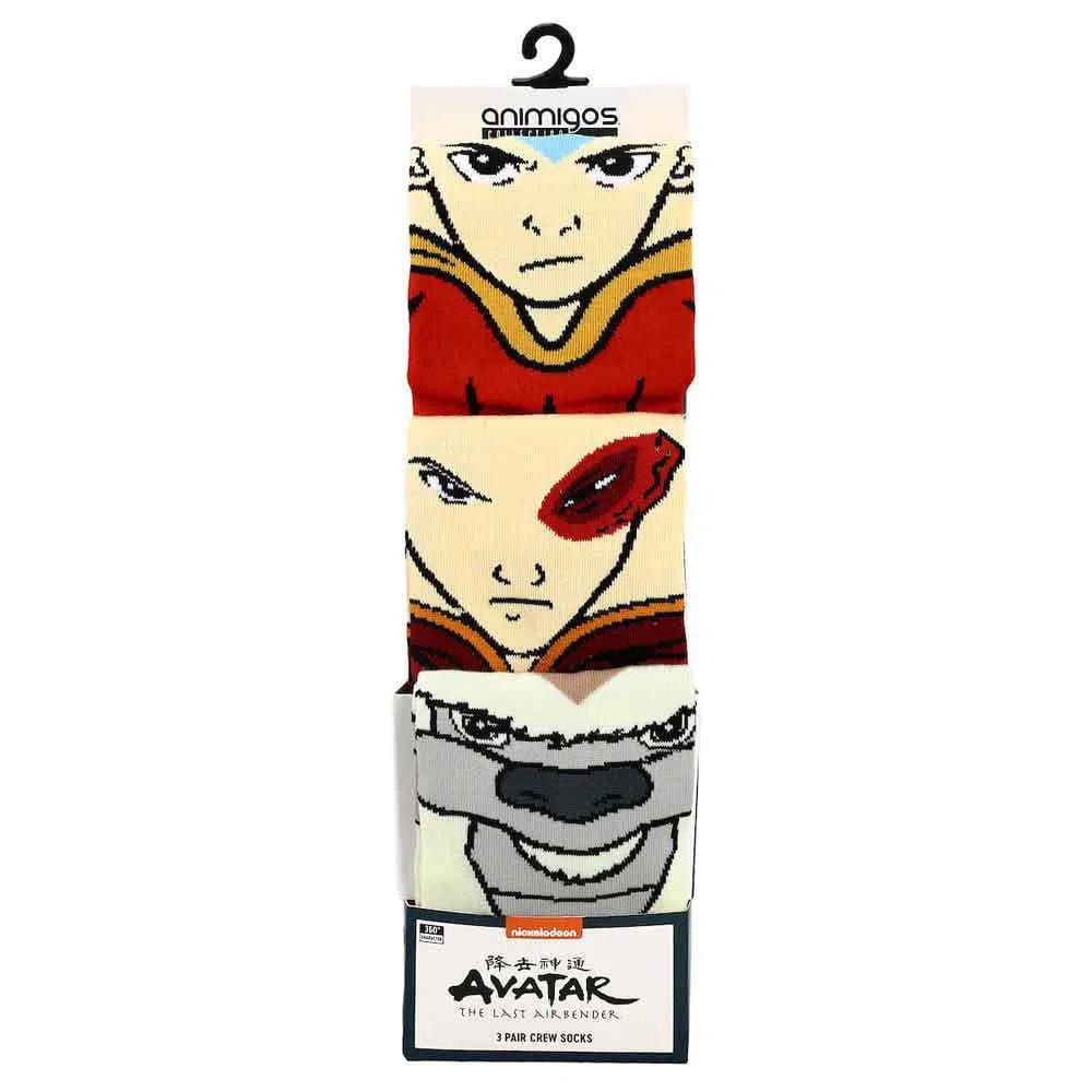 Avatar: The Last Airbender - Aang, Appa & Zuko Crew Socks (3 Pairs) - Bioworld